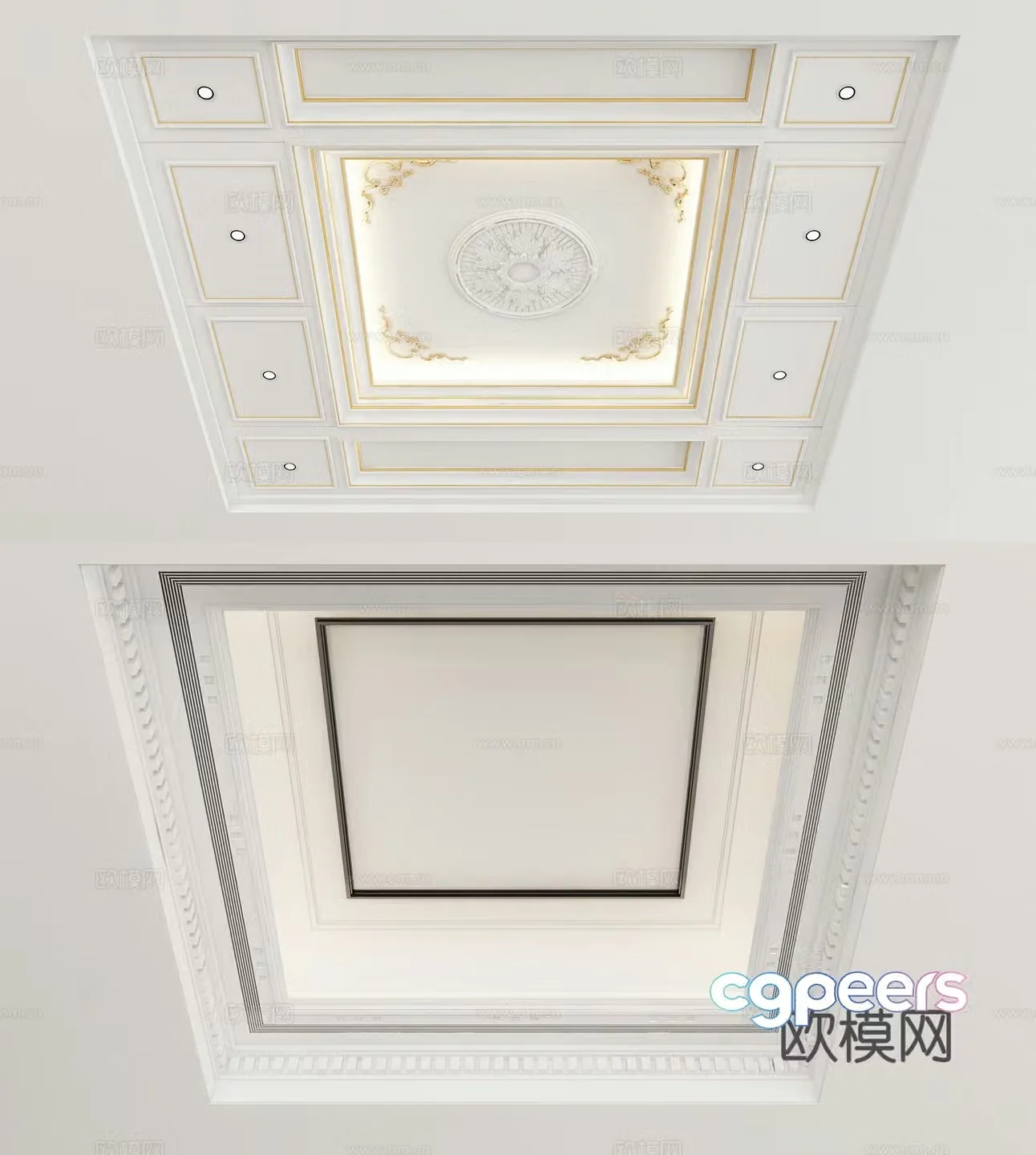European style ceiling 3D model