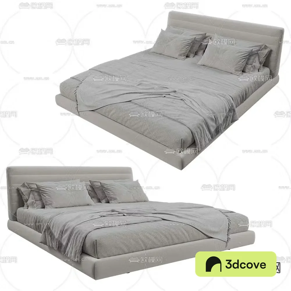 Beds one modern double bed