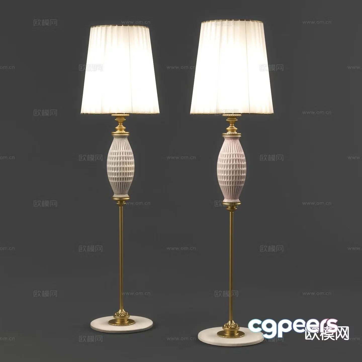 Nordic floor lamp 3d model