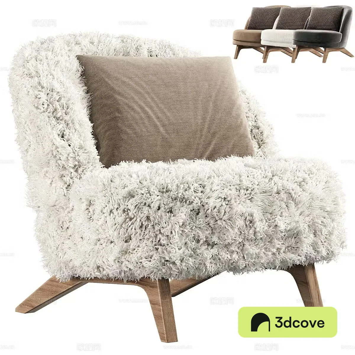 Modern casual chair plush chair