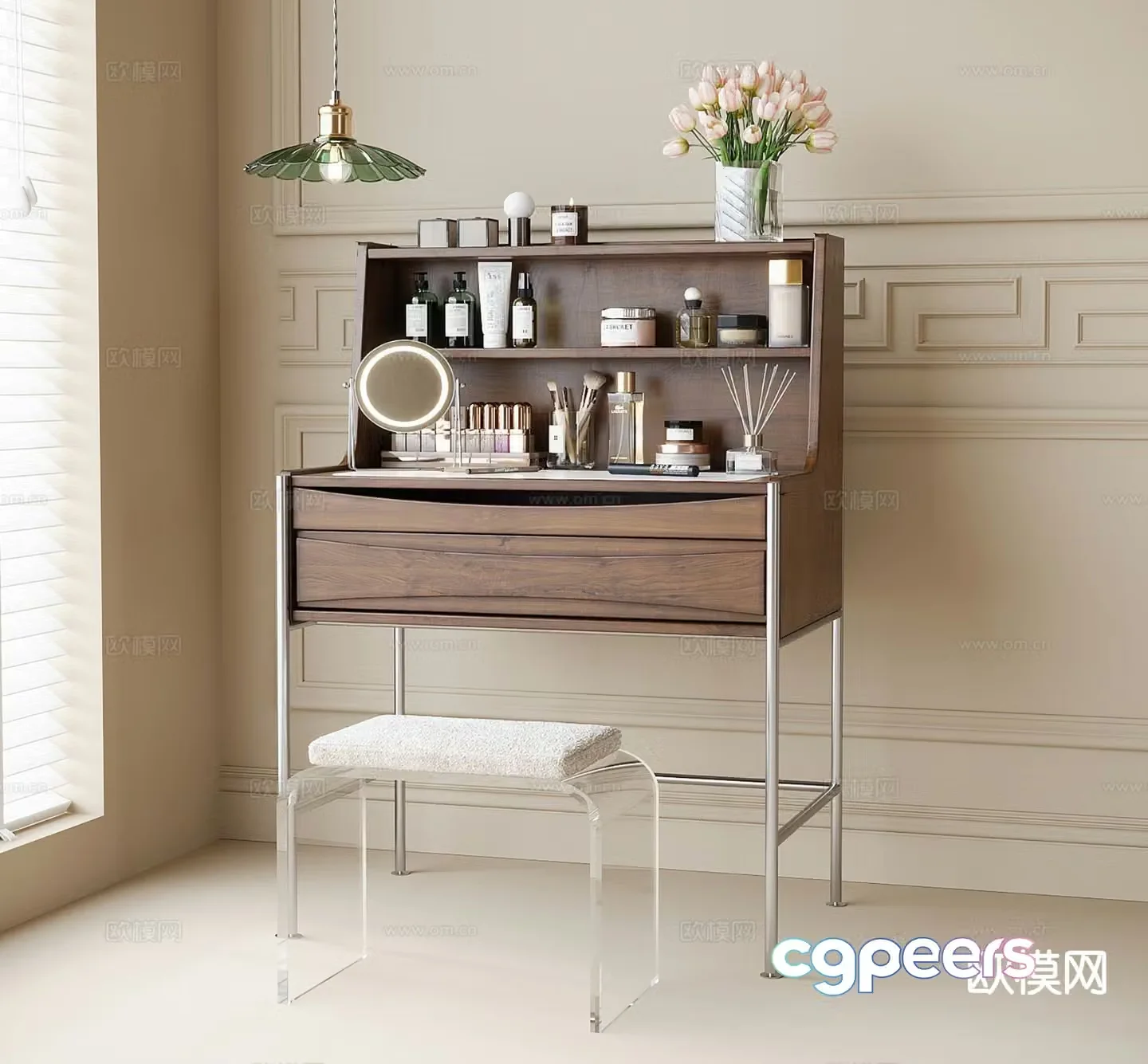 Modern dressing table dressing table 3d model
