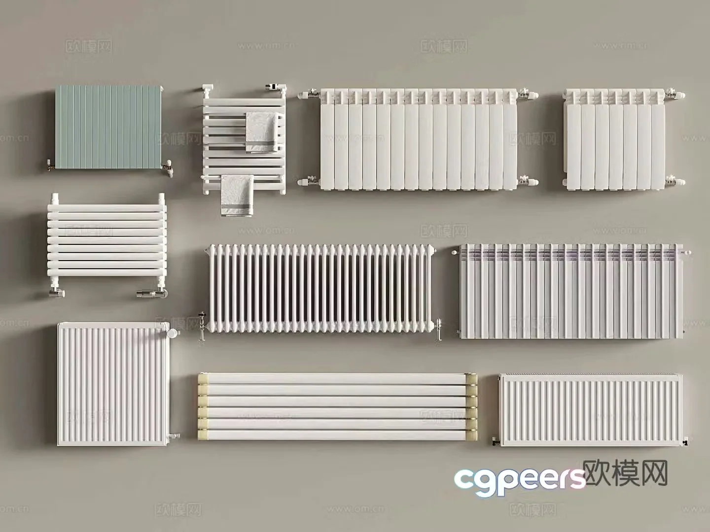 Radiator heating pipe heater radiator 3d model