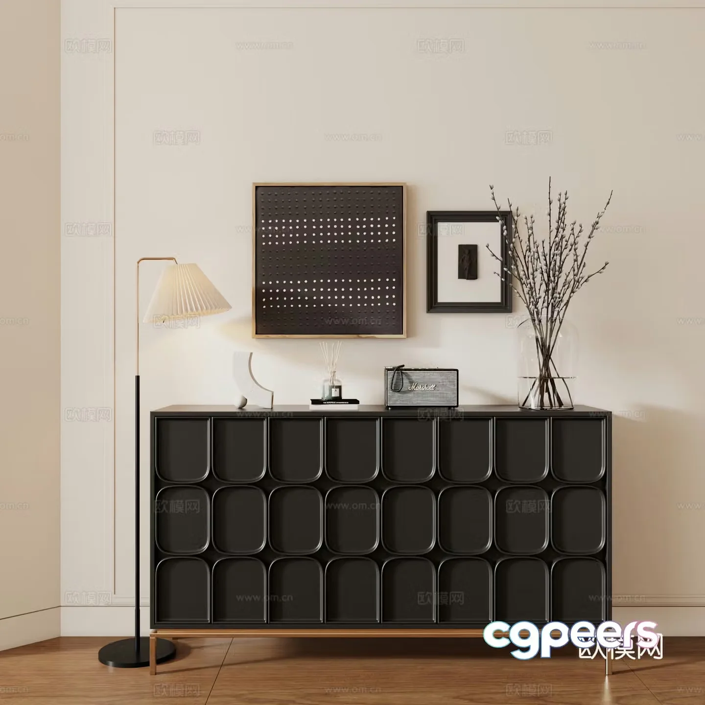 Modern medieval style decoration cabinet Modern medieval style side cabinet Modern medieval style entrance cabinet 3D model