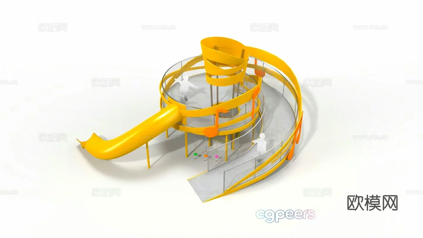 Music theme amusement equipment 3d model