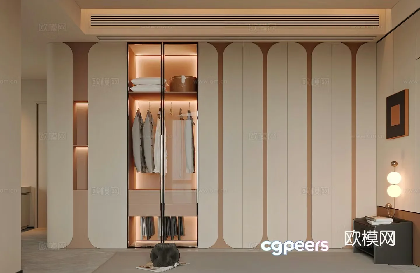 Master bedroom wardrobe 3d model