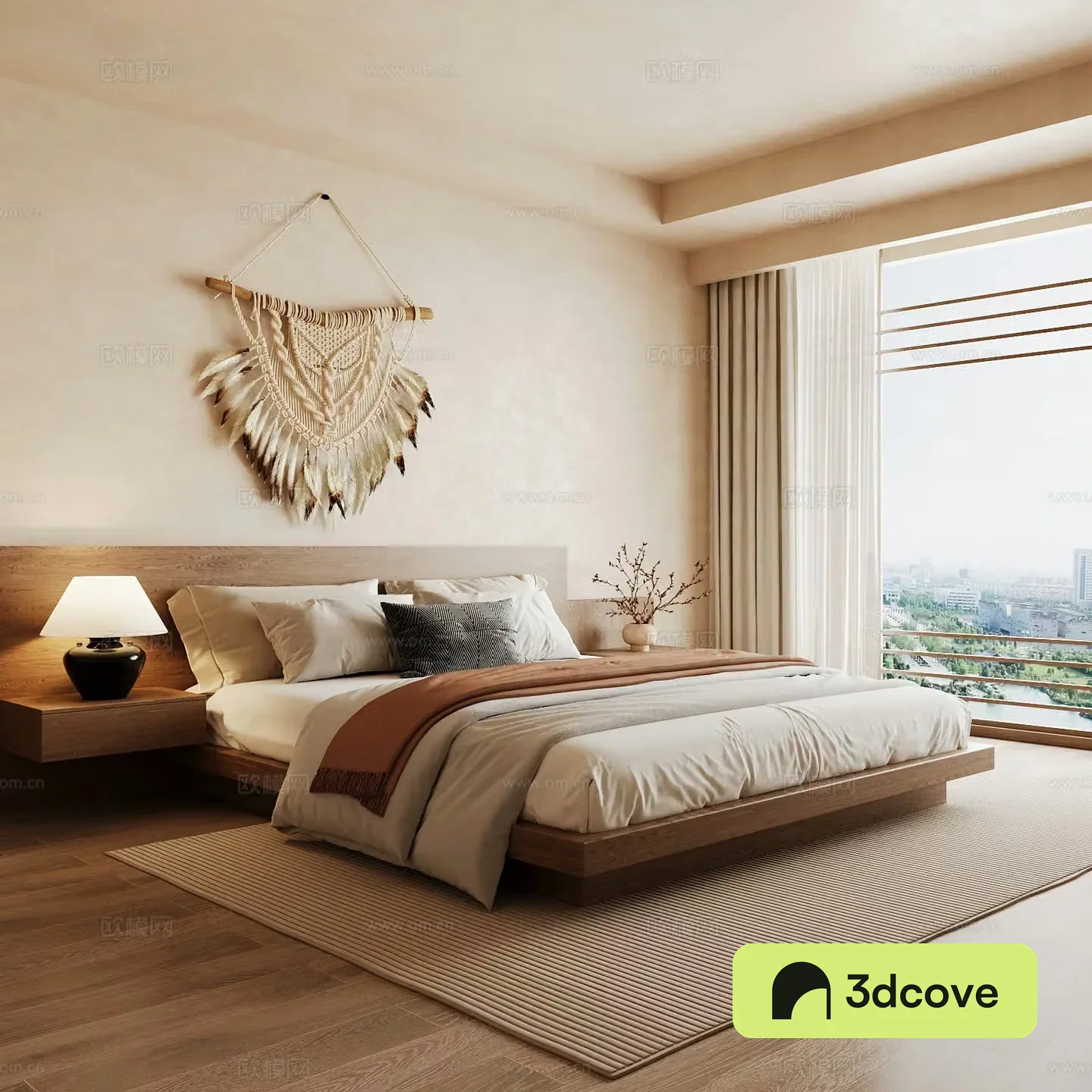 Wasabi Middle Ages Home Bedroom Wasabi Wind Bedroom Secondary Bedroom Master Bedroom Bathroom Window Bedroom 3D Model