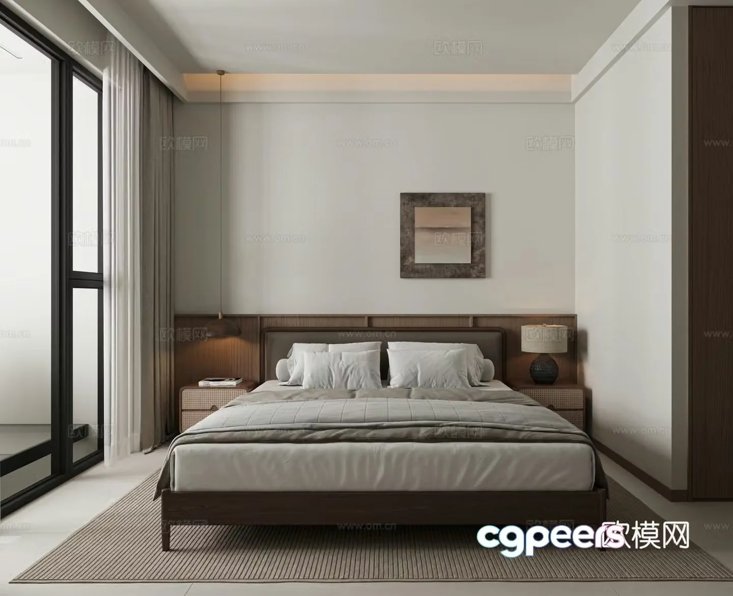 Wabi Sabi bedroom master bedroom 3d model