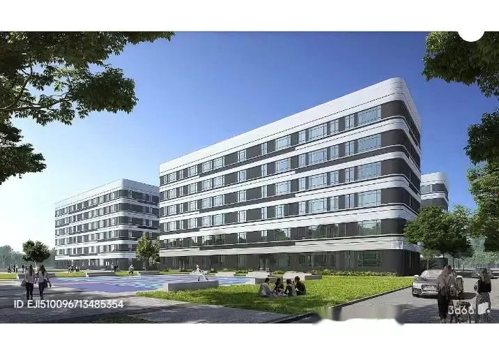 A Large Office Building With A Modern Style 3D Model – 1763 – VRAY Render