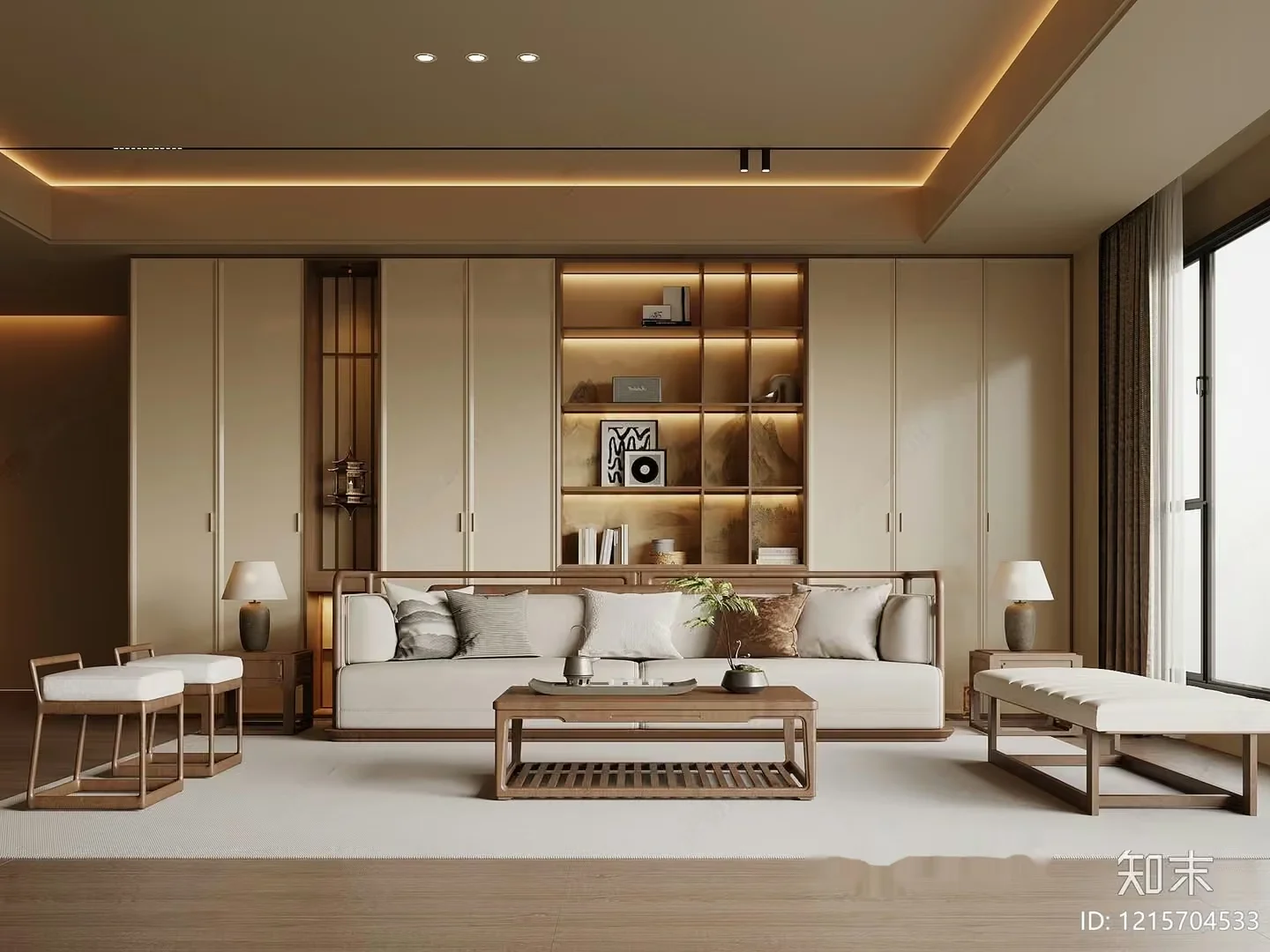 Modern Living Room 3D Model – 10649 – VRAY Render