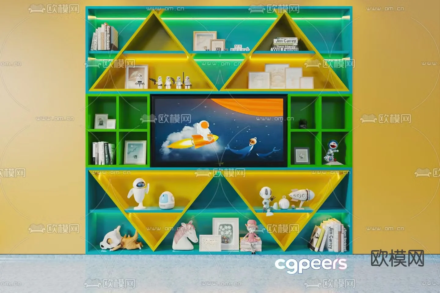 Children’s bookcase 3d model