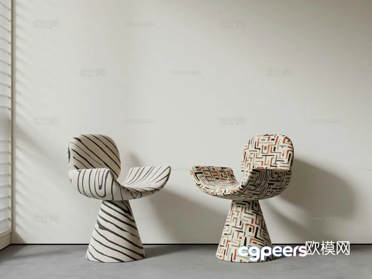 Modern single chair 3d model