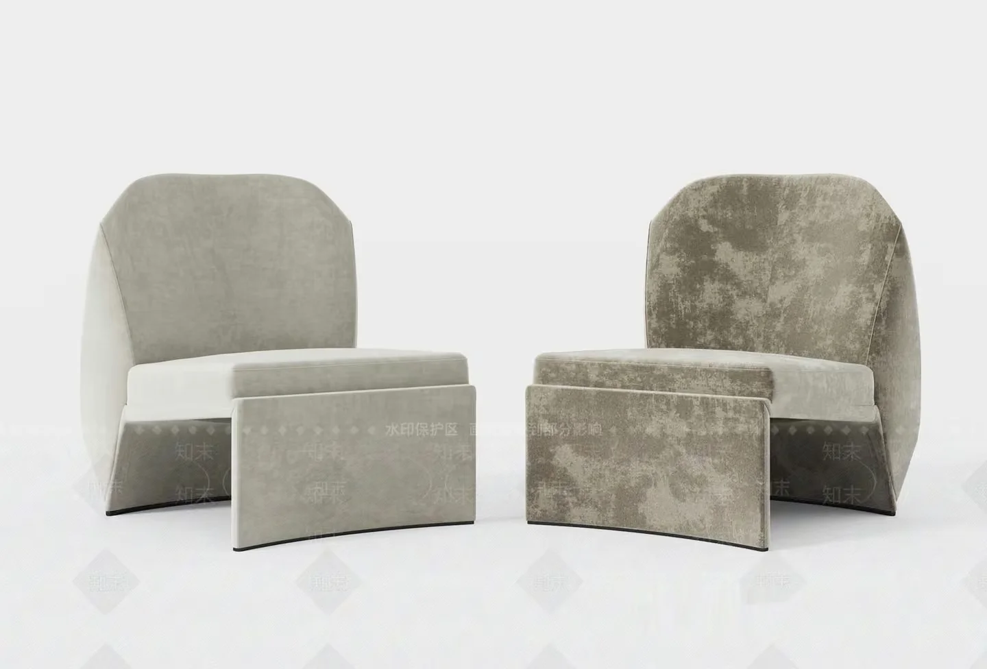 Modern Grey Chairs 3D Model – 15287 – VRAY Render