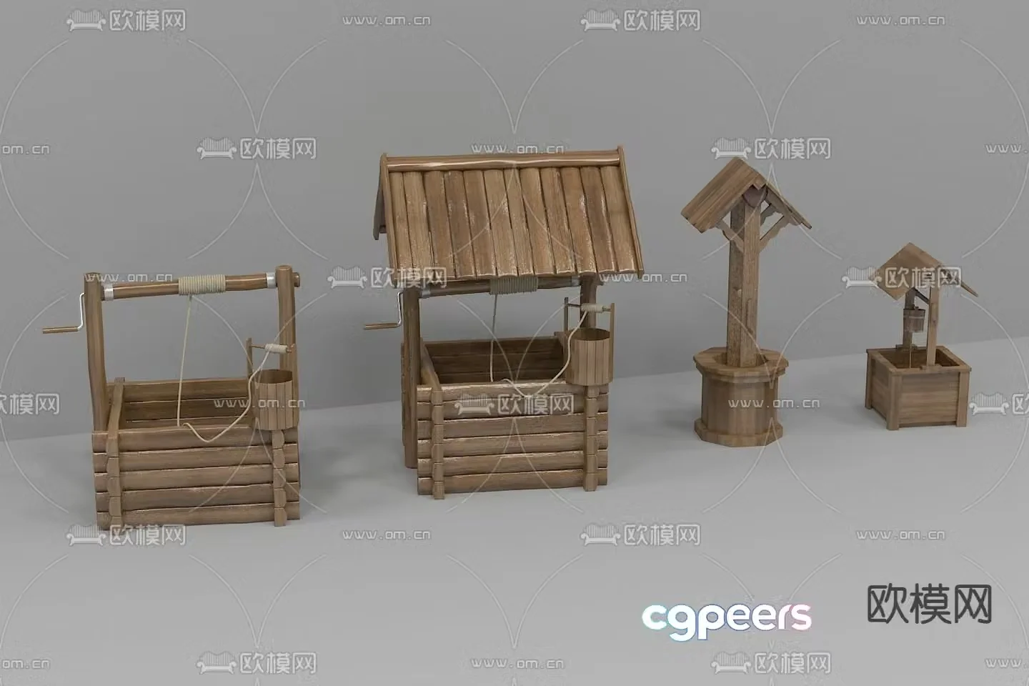 New Chinese style ancient well water well 3D model