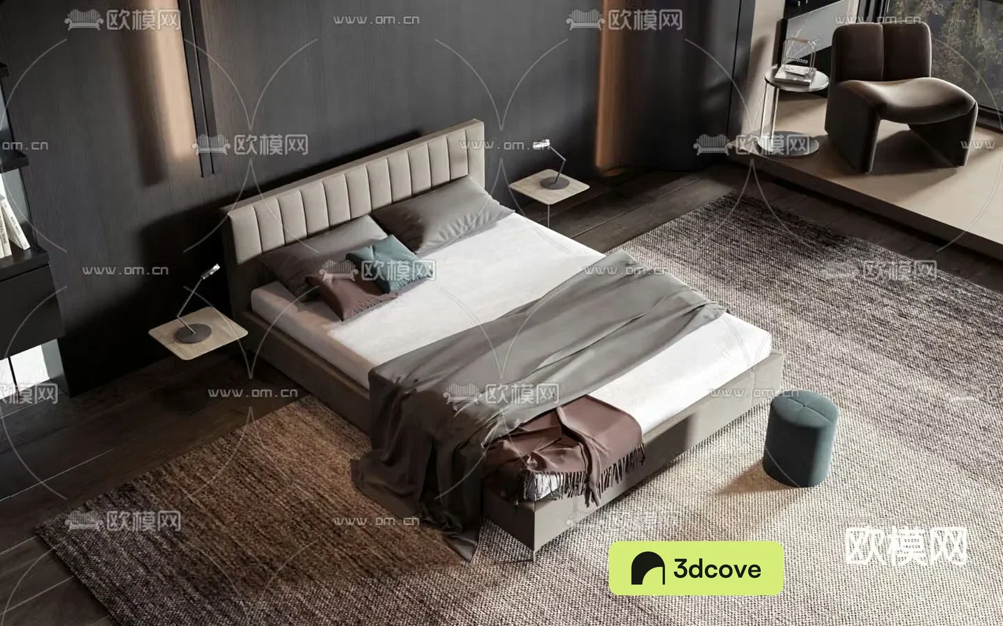 Modern double bed