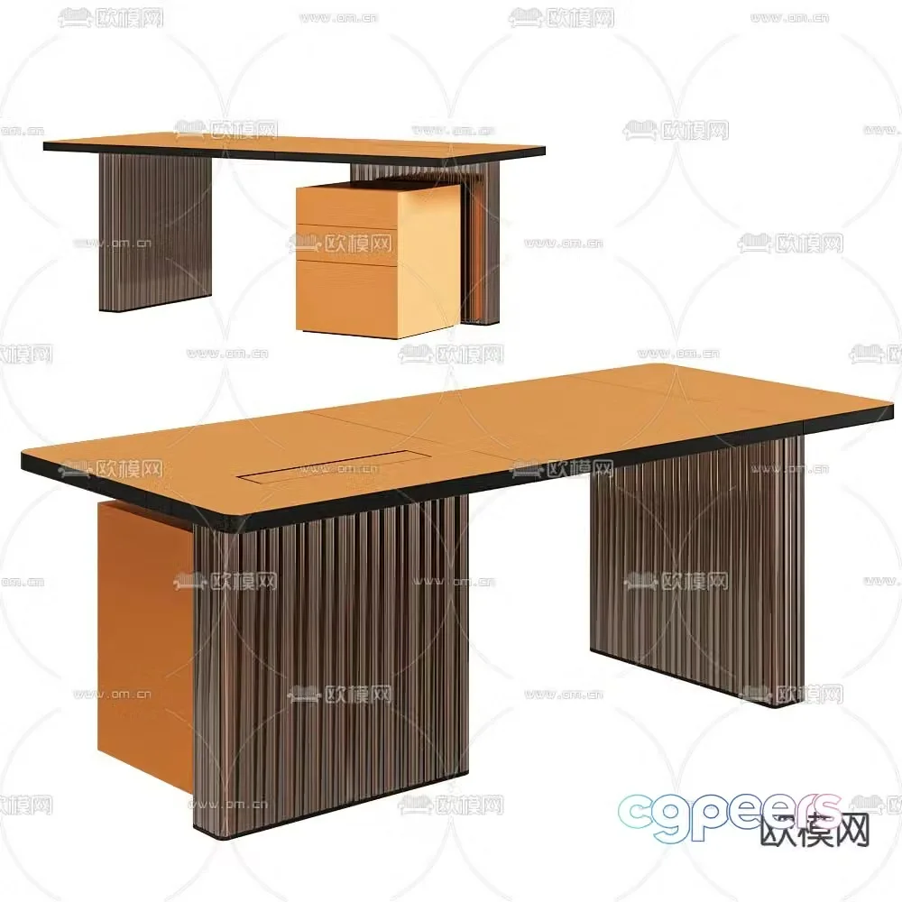 Paolo Castelli desk desk desk post 3d model