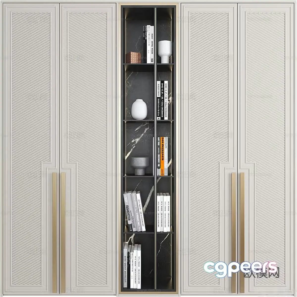Modern light luxury wardrobe 3d model