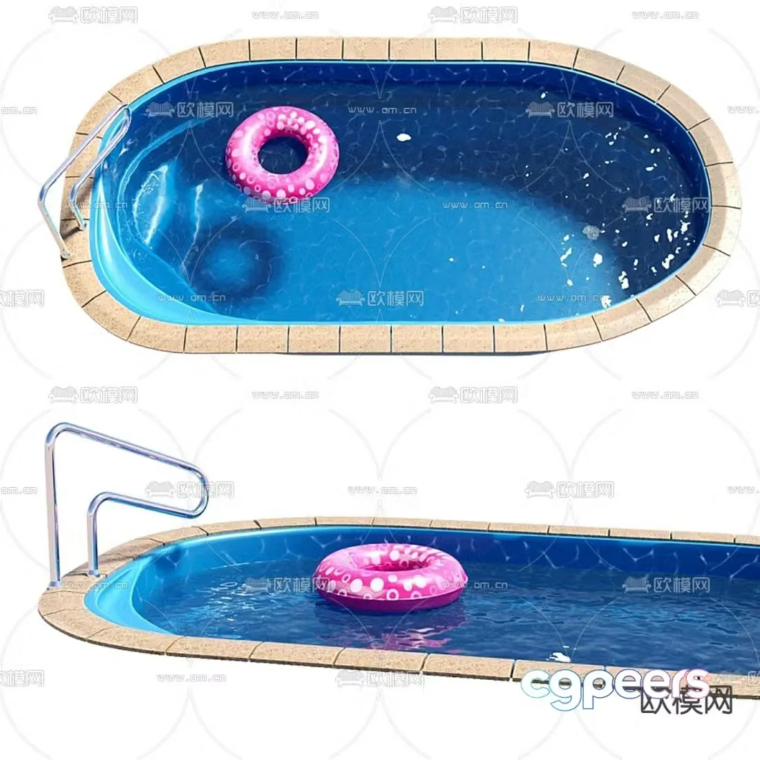 Modern children’s swimming pool 3d model