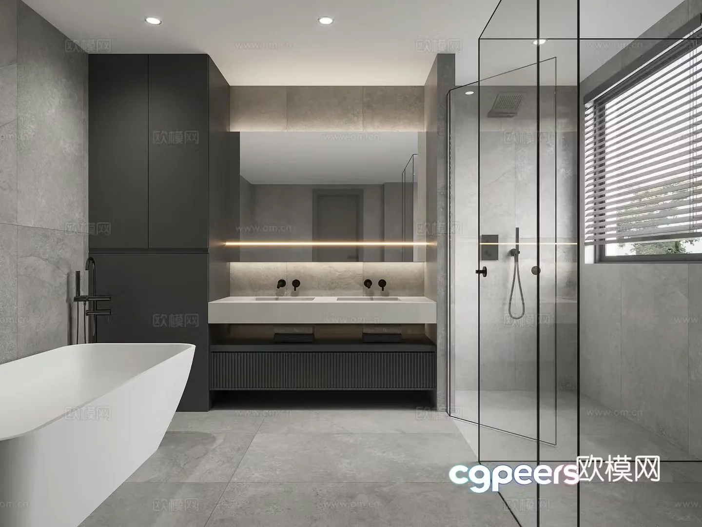 Modern bathroom bathroom 3d model