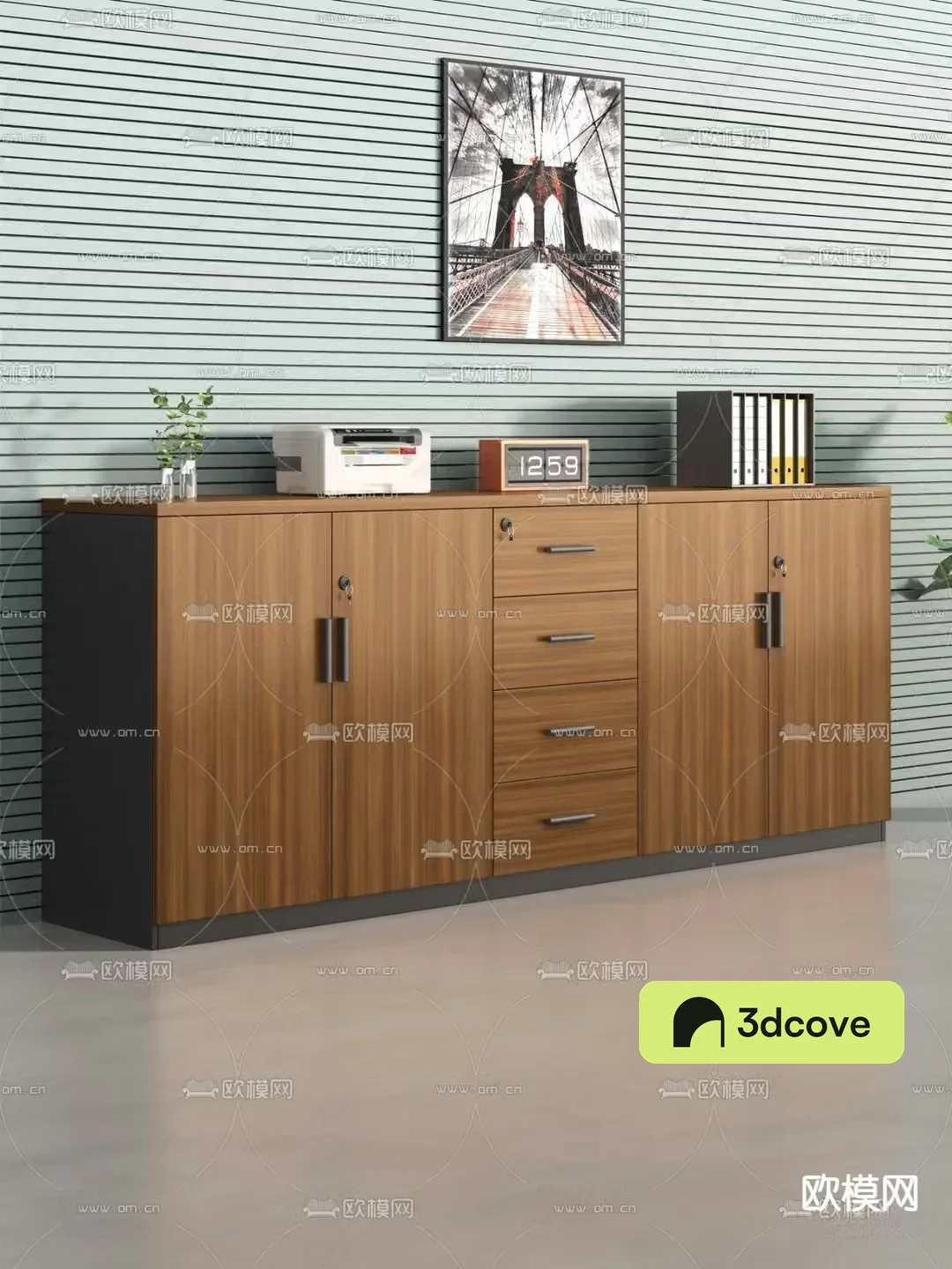 Modern file cabinet bookcase storage cabinet