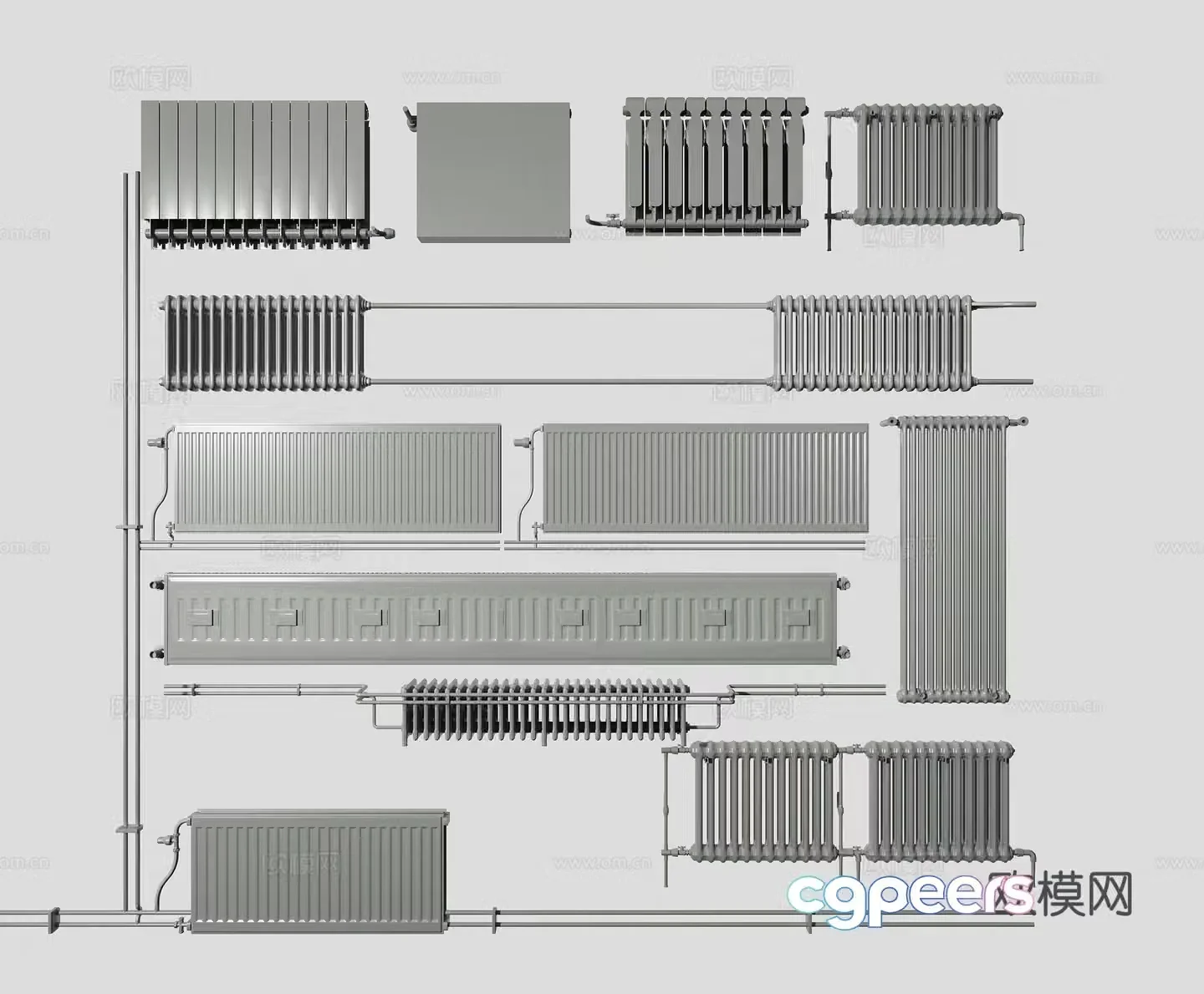 Radiator floor heating heater 3d model