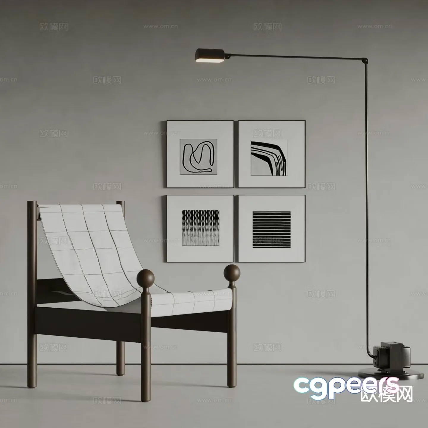 ALOHA modern leisure chair chair 3d model