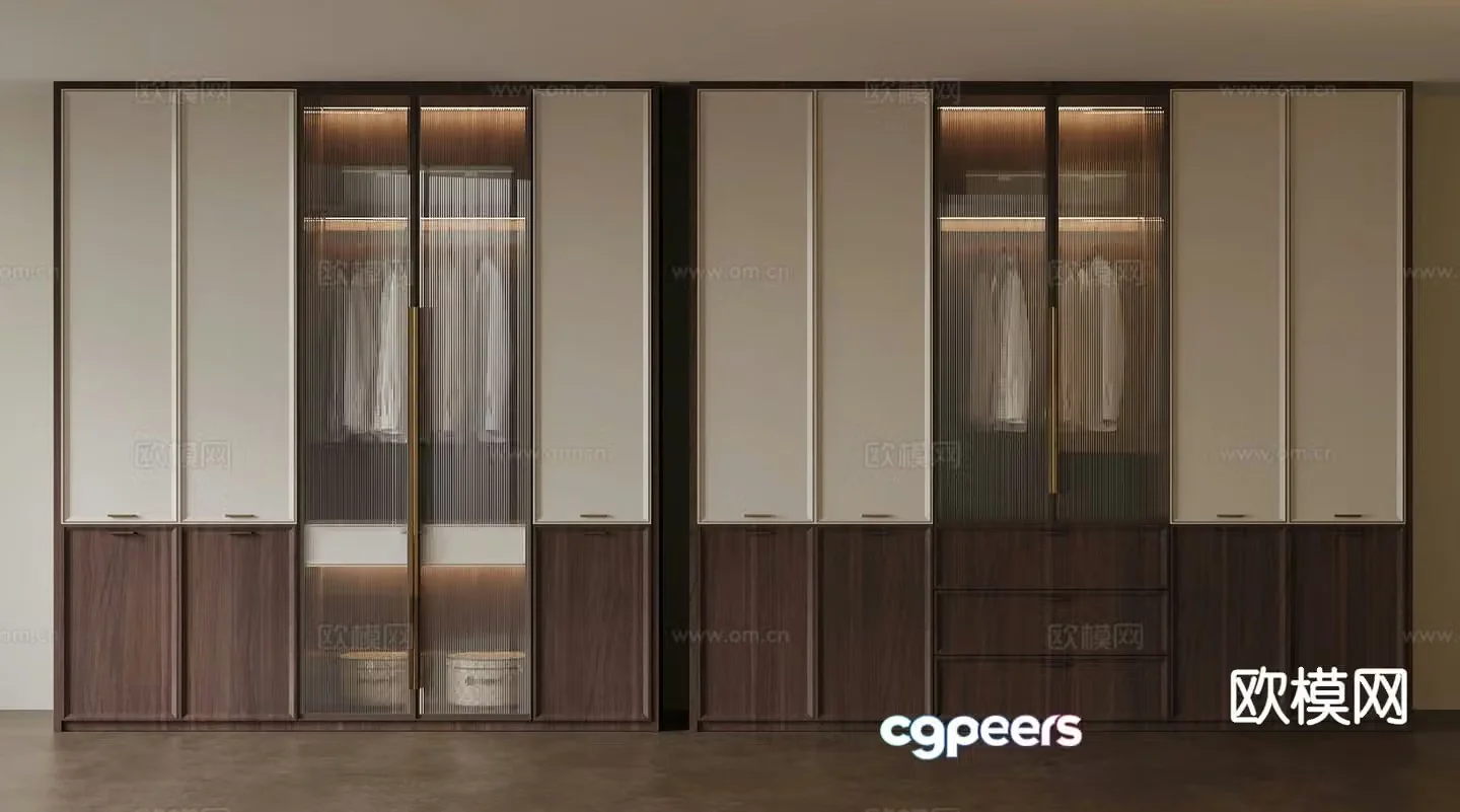 New Chinese style wardrobe 3d model