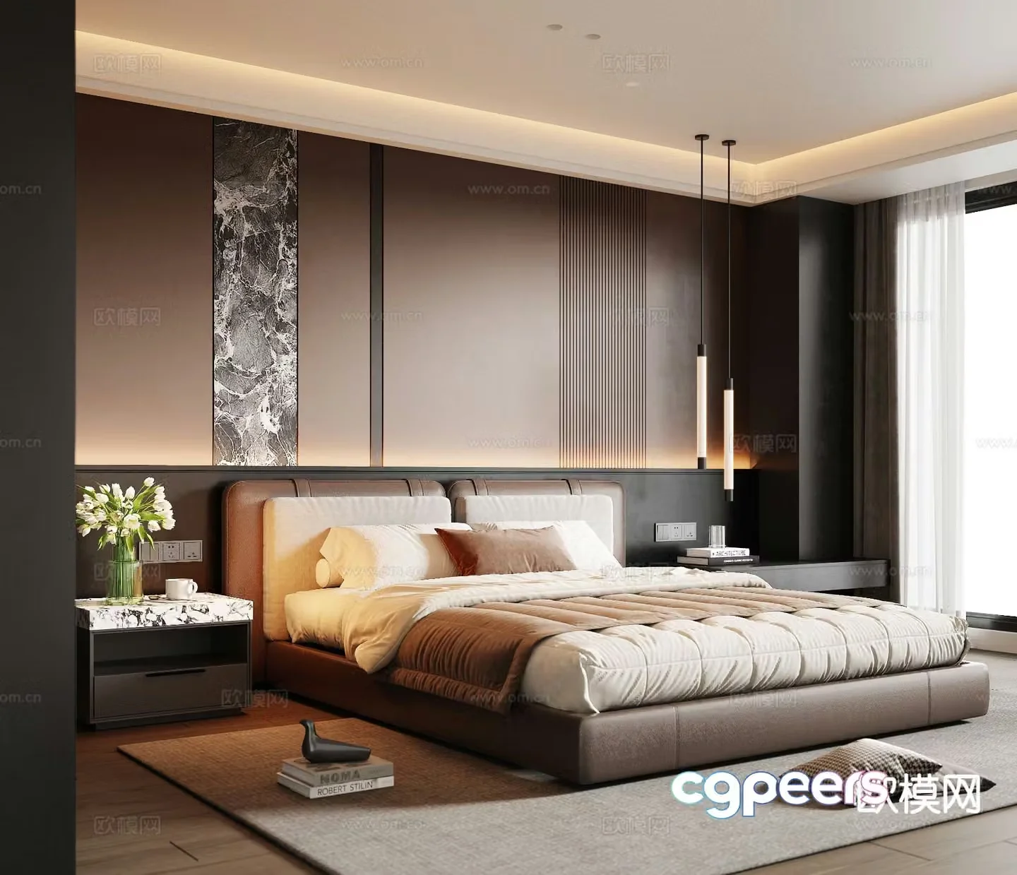 Italian style bedroom master bedroom 3d model