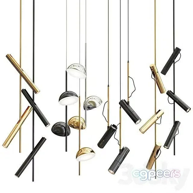3ds Max Free – Collection of Pendant Lights 4