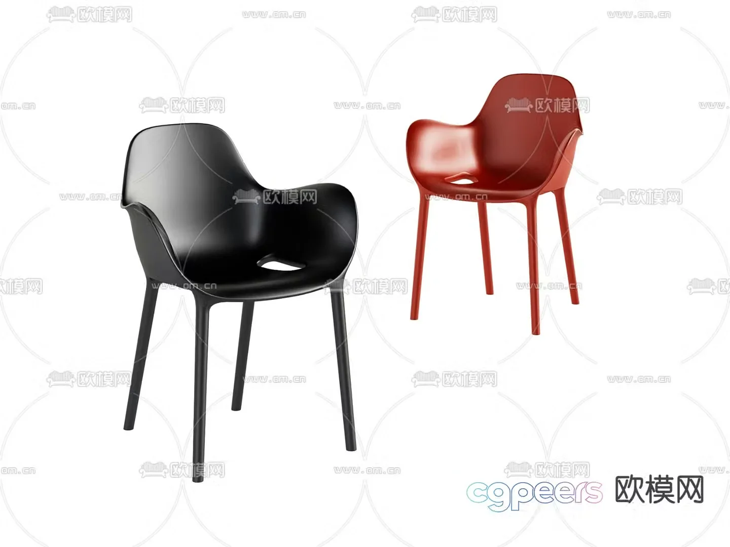 Simple chair dining chair 3d model