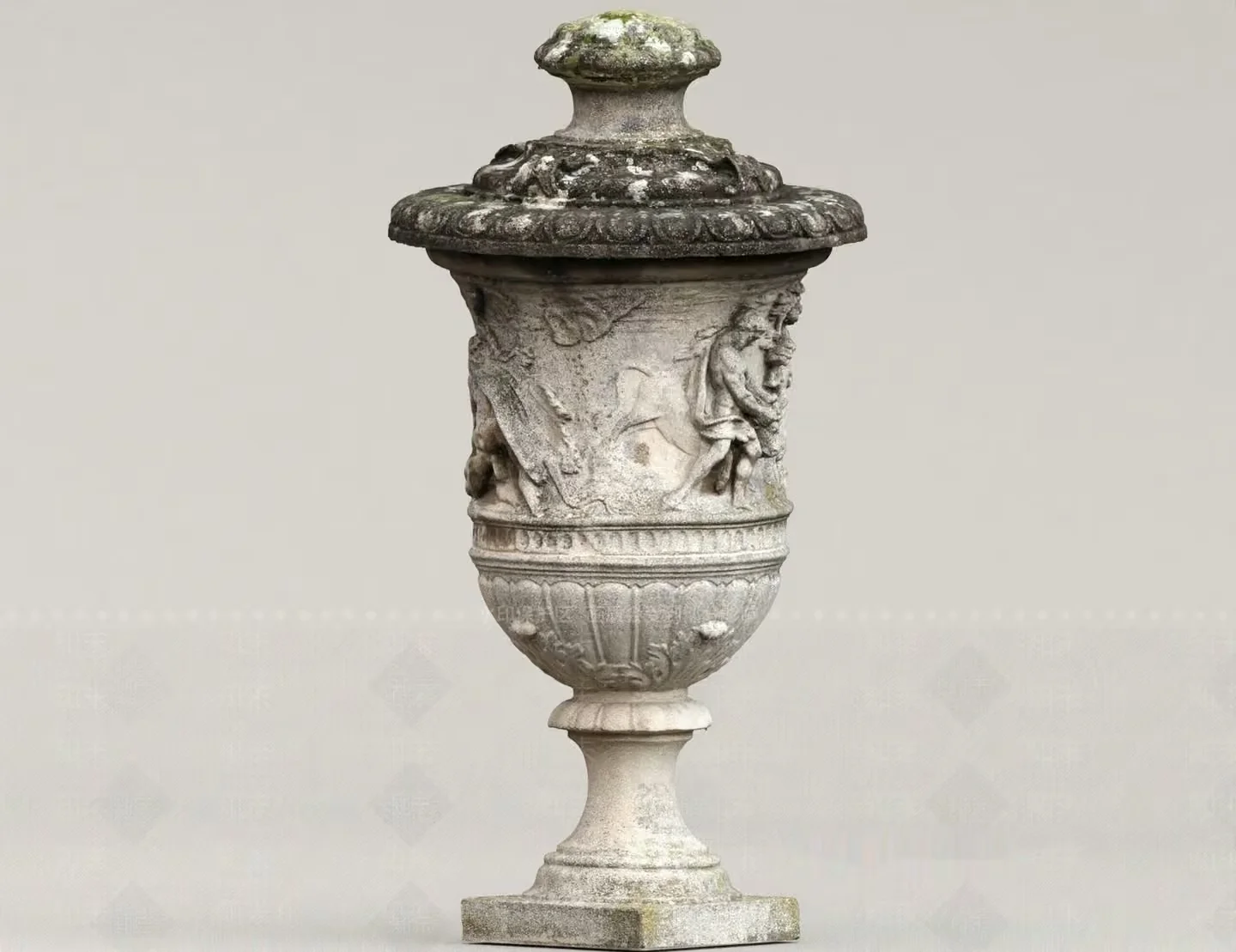 An Old Stone Vase 3D Model – 1044 – VRAY Render
