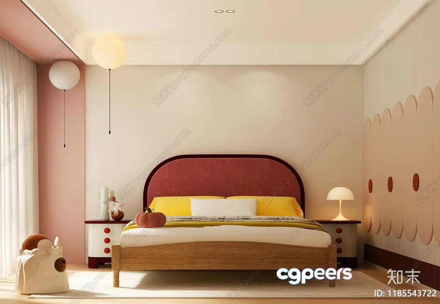 Cozy Modern Bedroom 3D Model – 10031 – VRAY Render