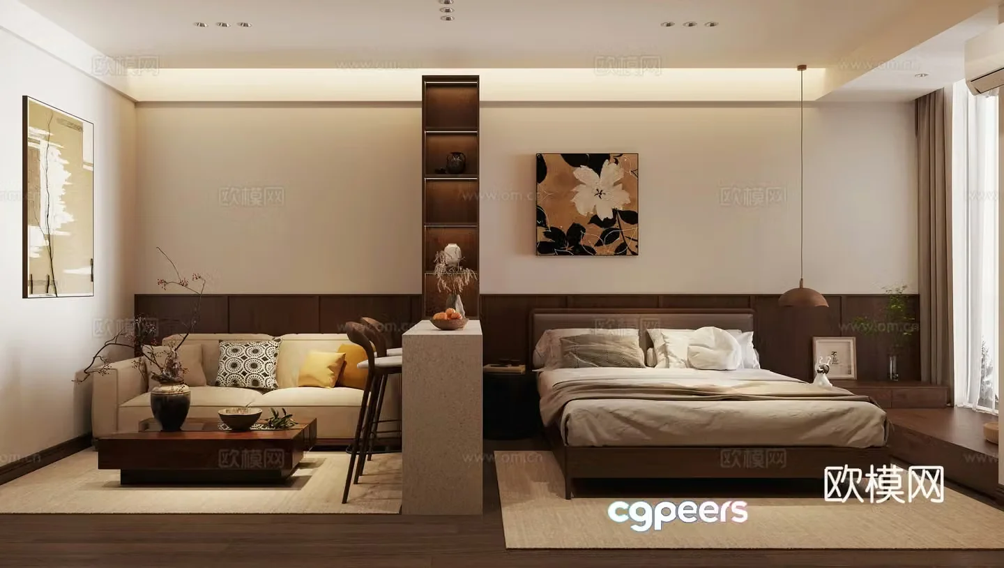 Middle-aged apartment 3d model