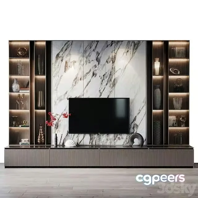 3ds Max Free – tv set 215 with decor