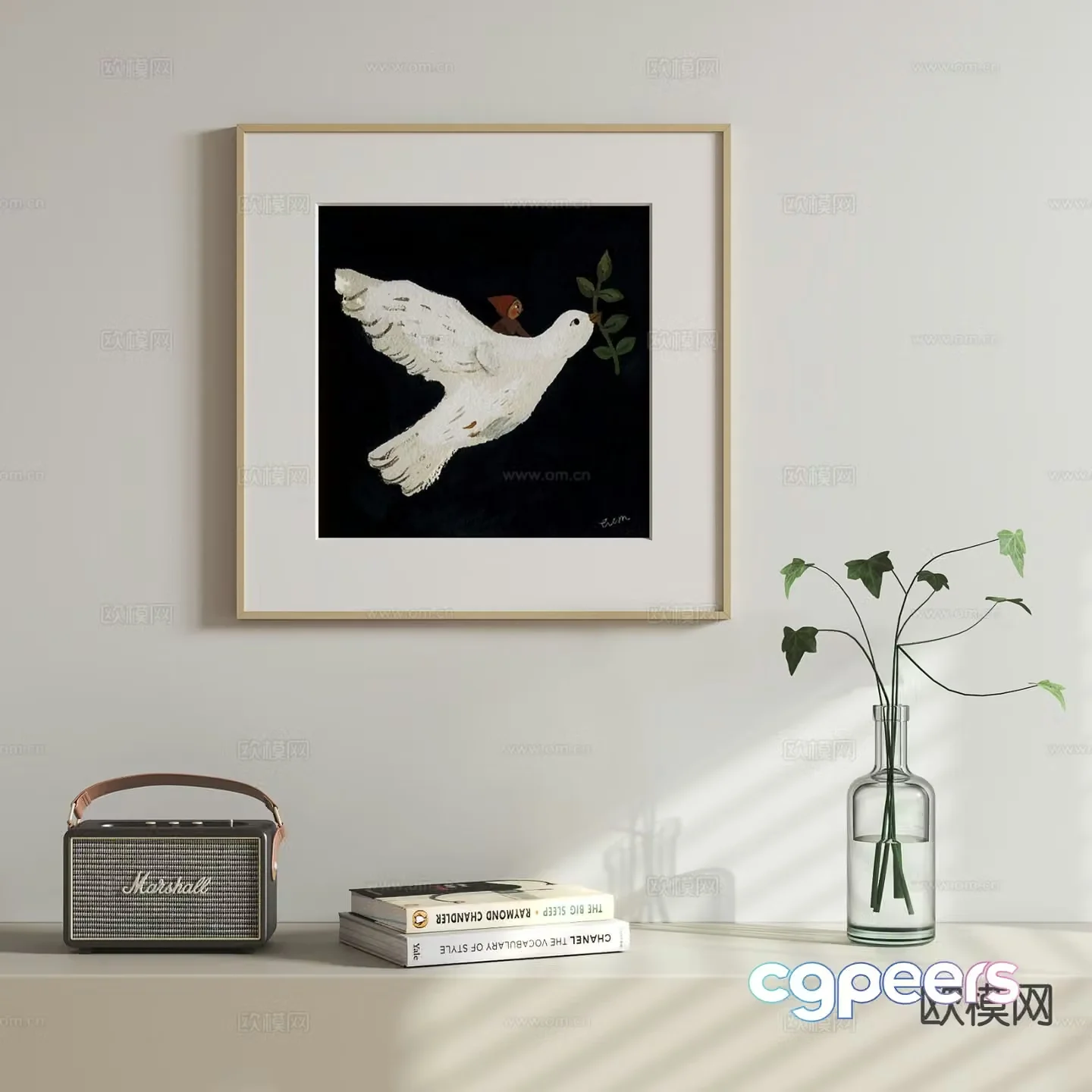 Nordic cartoon hanging painting children’s hanging painting 3d model