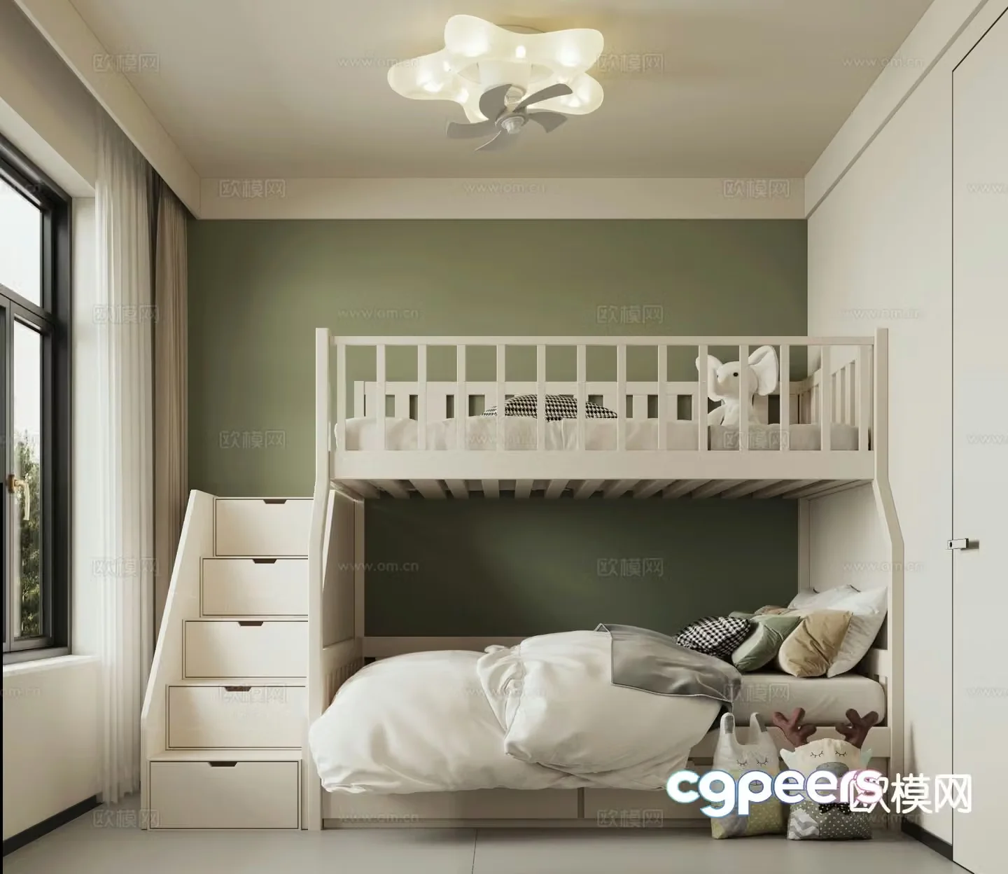 Modern children’s room children’s room 3d model