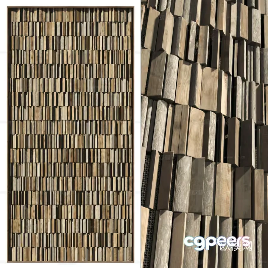 A Wooden Wall Panel 3D Model – 20714 – VRAY Render
