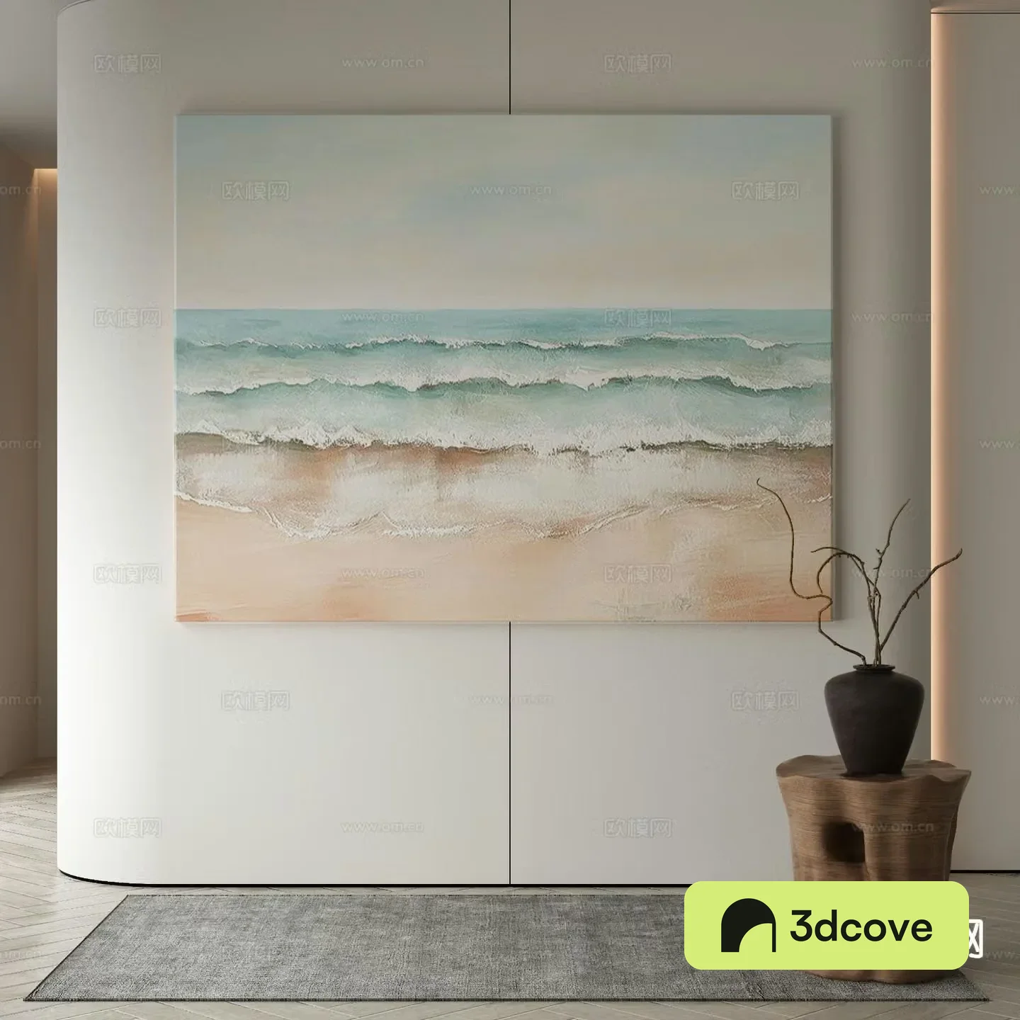 Modern decorative painting ocean wave oil painting