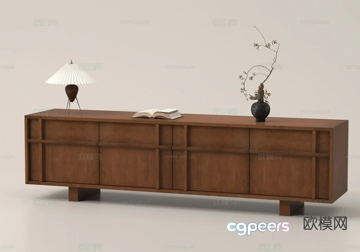 Wabi-sabi TV cabinet 3d model
