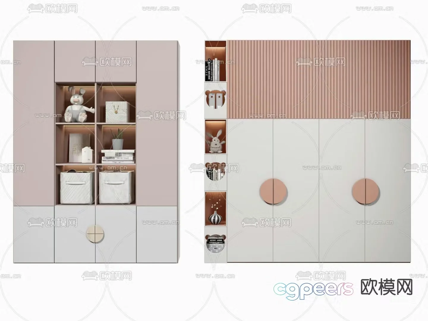 Modern children’s wardrobe wardrobe 3d model