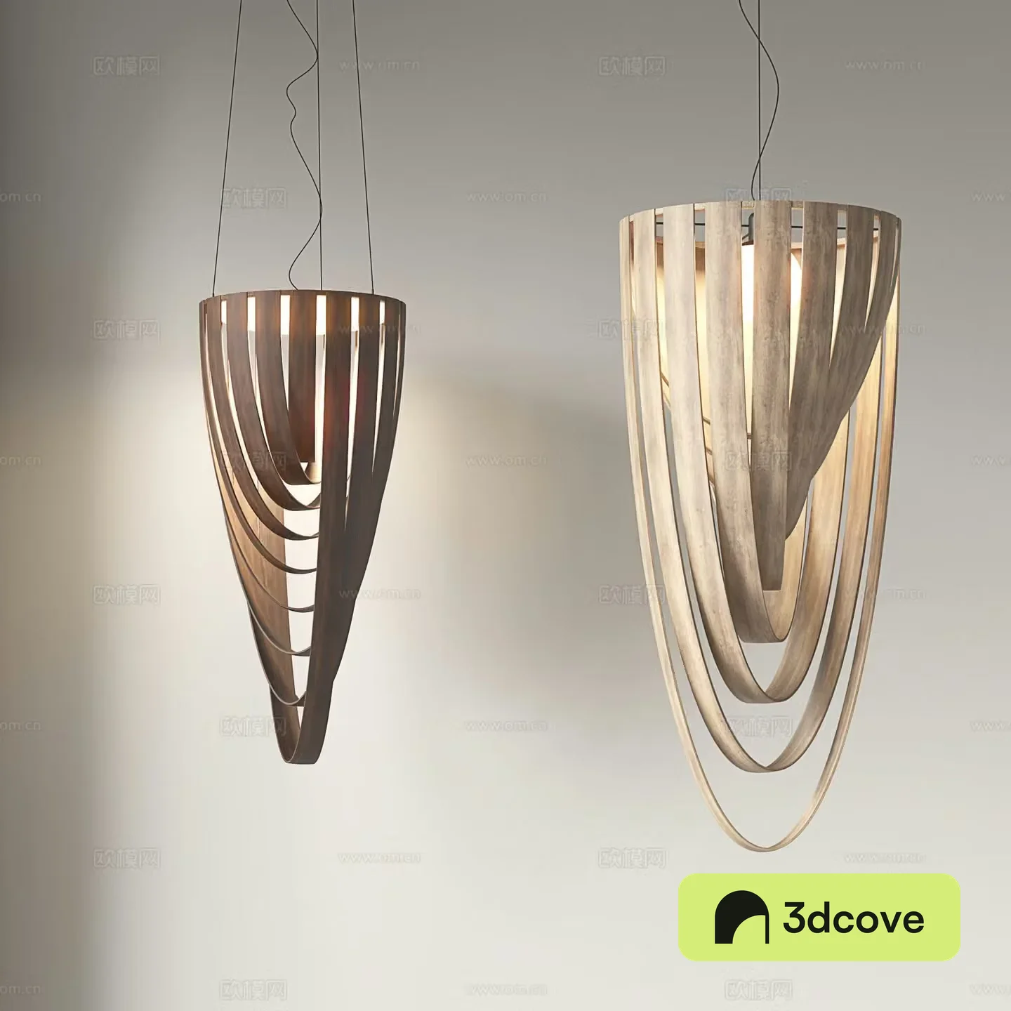 Wabi-sabi style chandelier log chandelier lobby chandelier