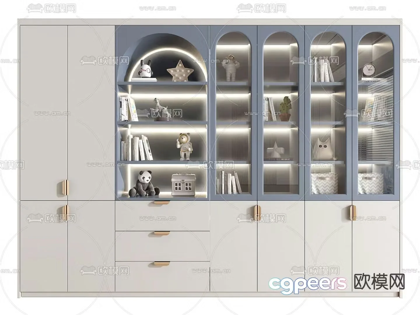 Children’s bookcase 3d model