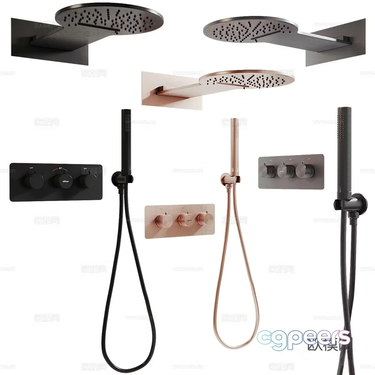 Modern shower shower 3d model