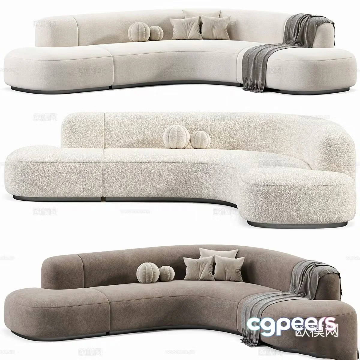 Modern Italian Eichholtz sofa 3d model