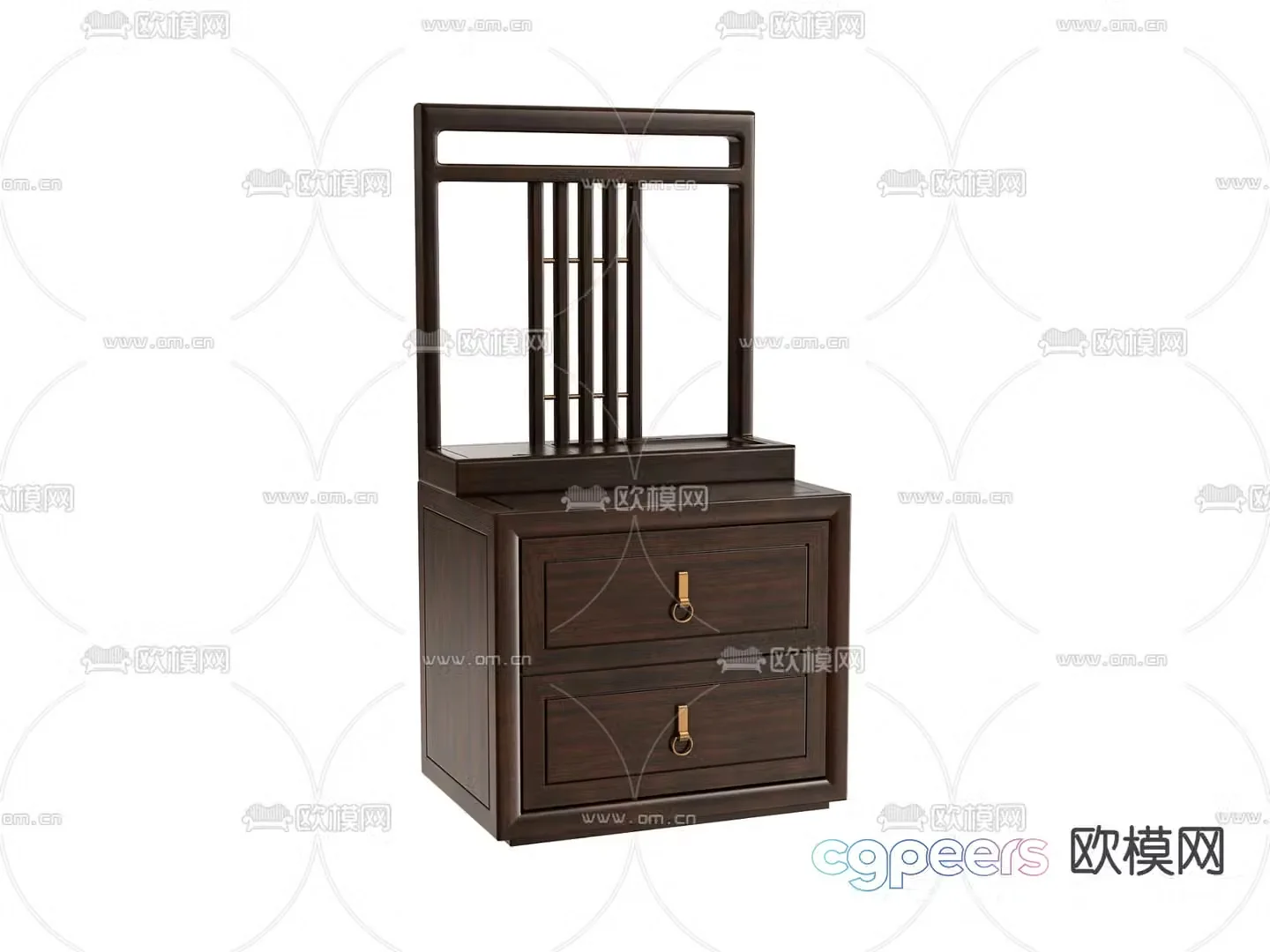 New Chinese style bedside table 3d model