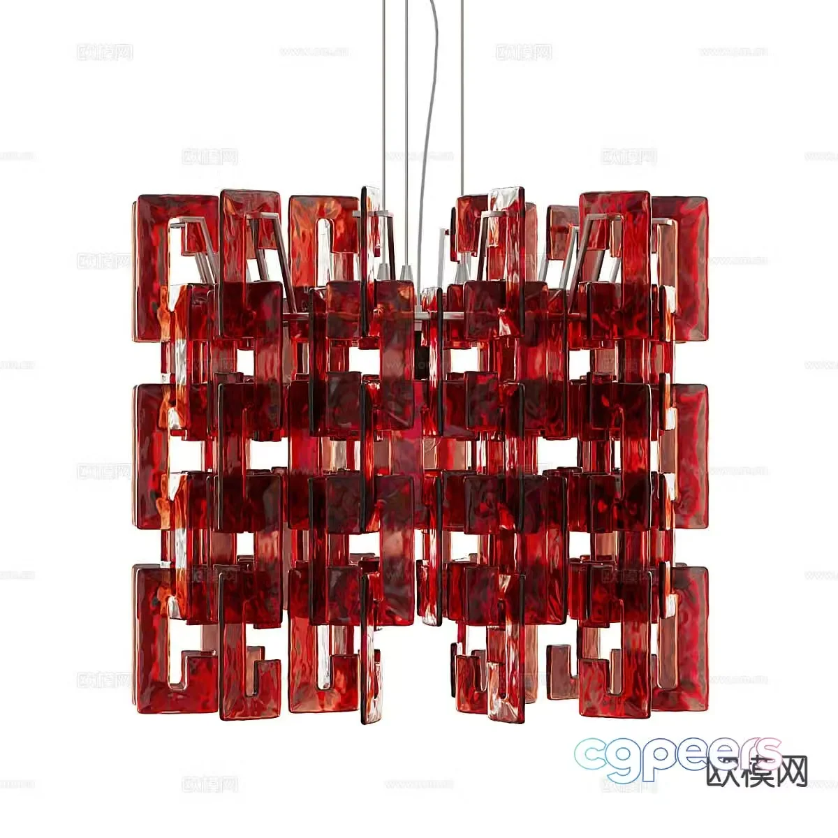 Light luxury chandelier art chandelier 3d model