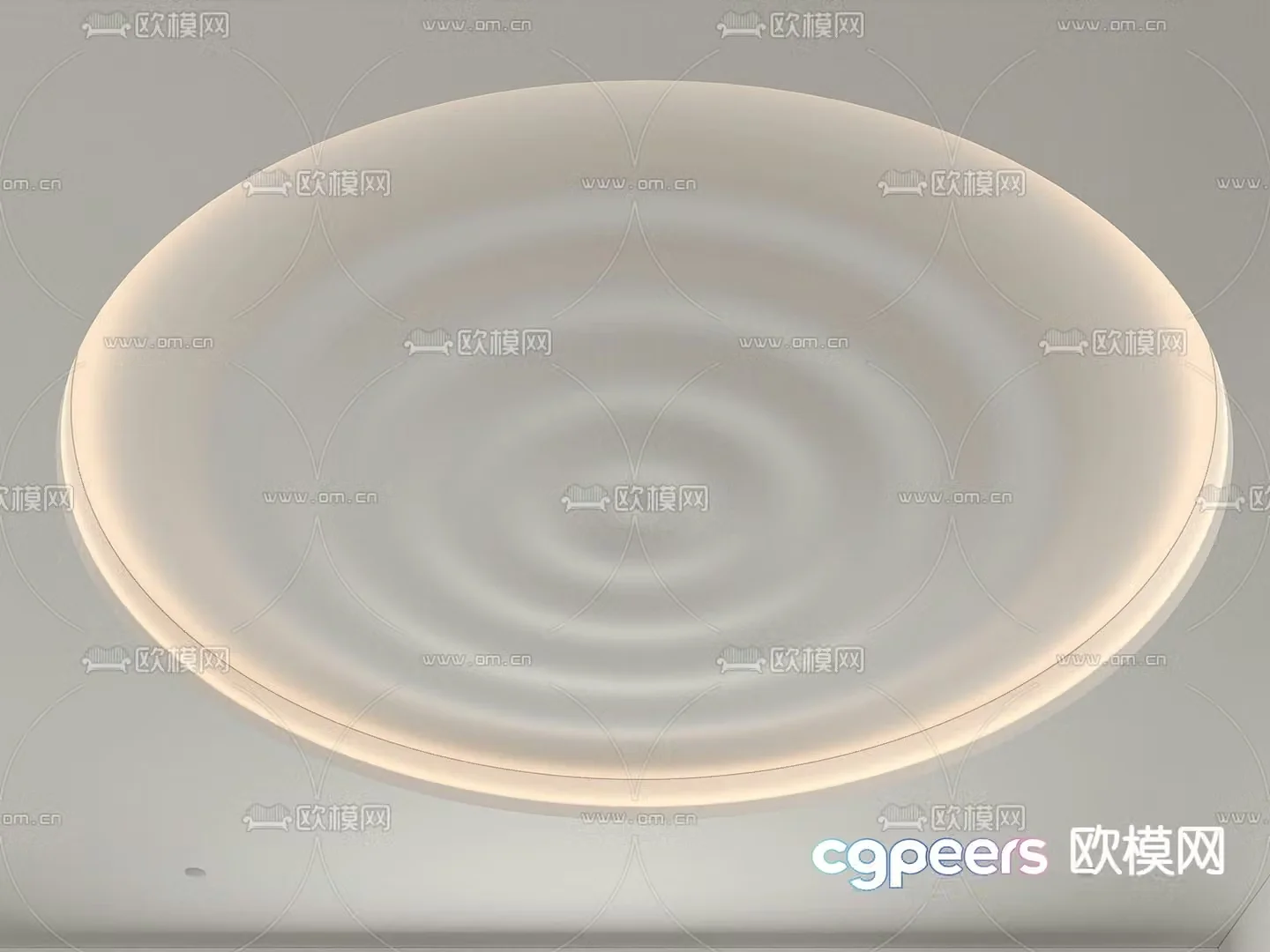 Wave ceiling lamp bedroom lamp 3d model
