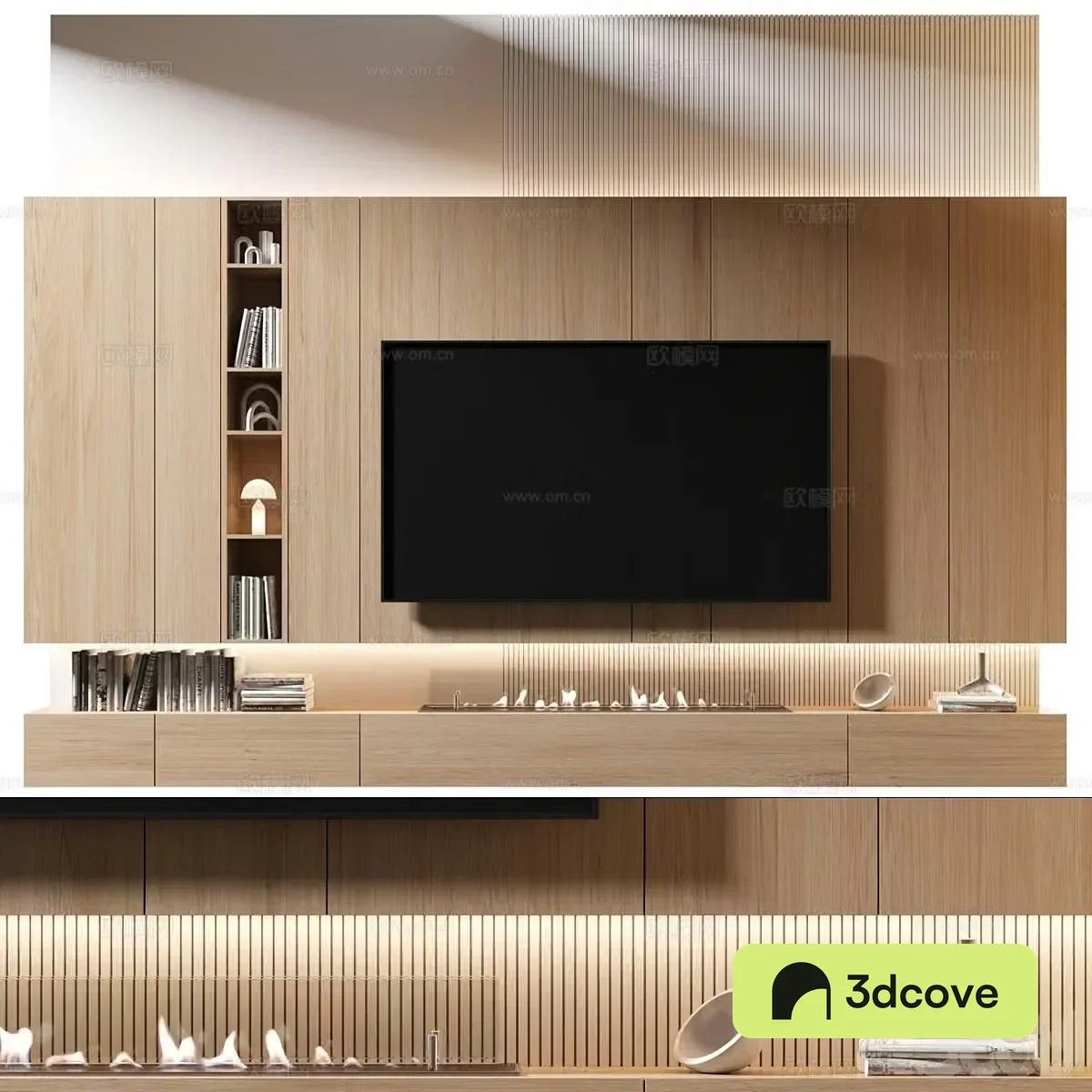 Modern minimalist TV background wall
