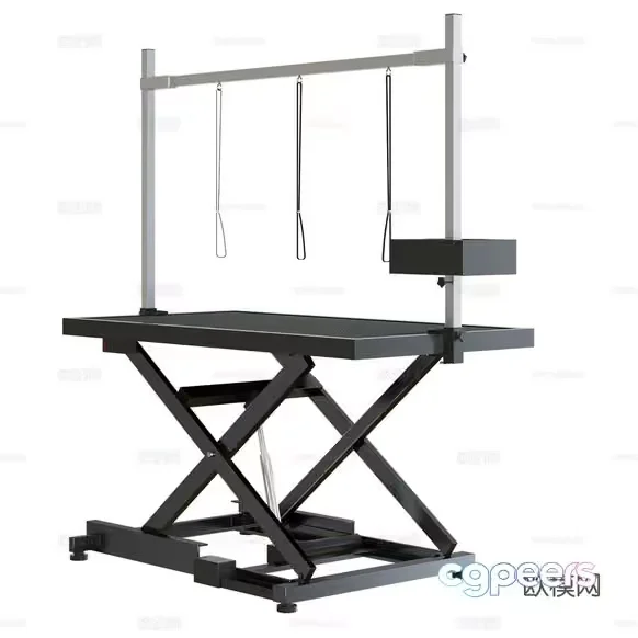 This Image Features A Black And Silver Table With A Metal Frame 3D Model – 17815 – CORONA Render
