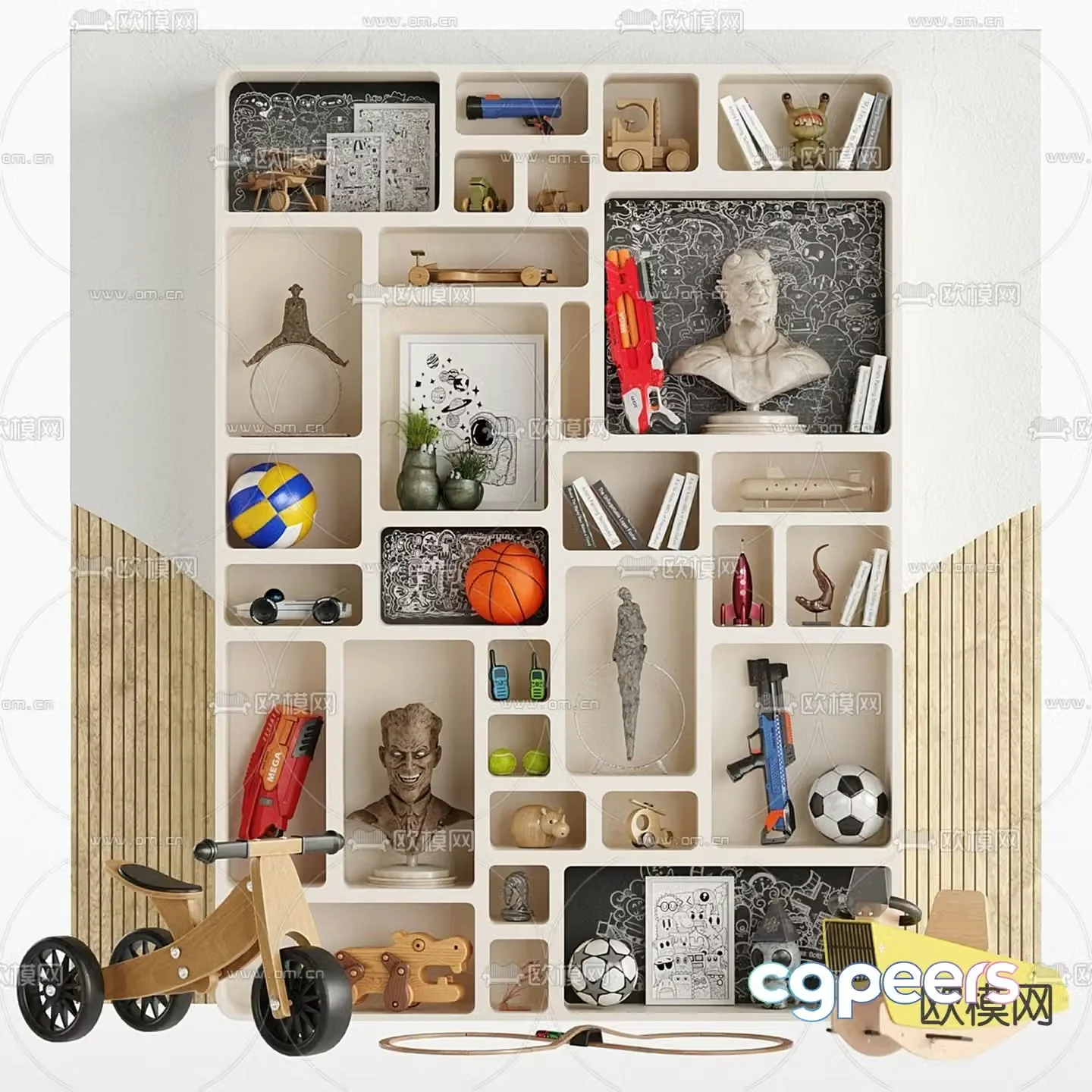 Children’s cabinet toy cabinet storage cabinet 3d model