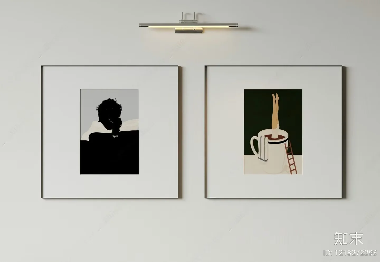 Modern Minimalist Art Pieces 3D Model – 17671 – VRAY Render